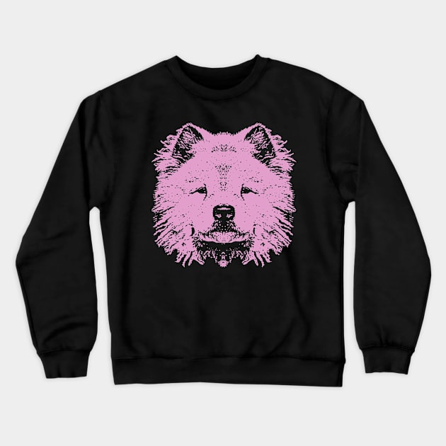 Pink Chow Chow Crewneck Sweatshirt by childofthecorn